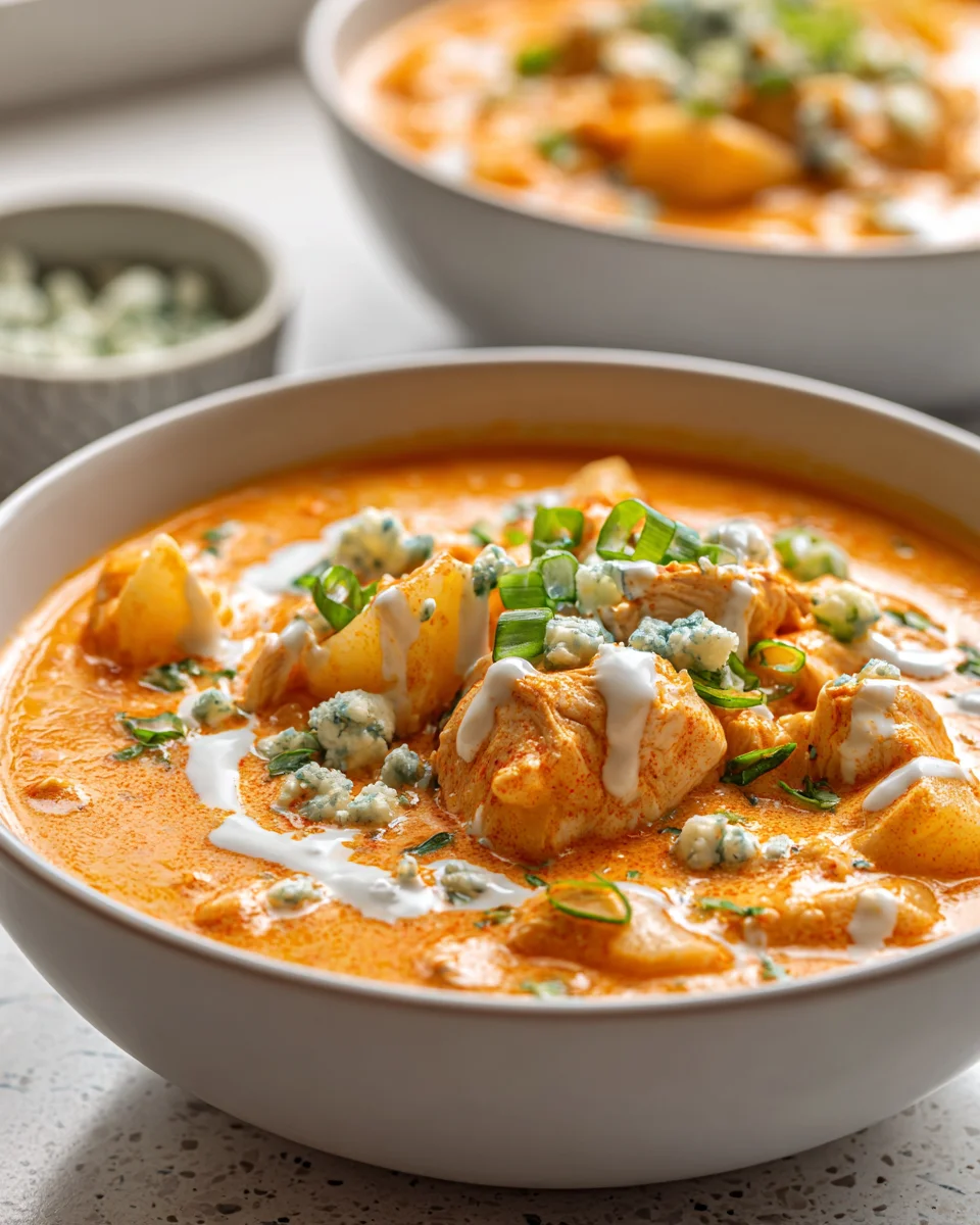 Scharfe Buffalo Chicken Kartoffelsuppe: Der ultimative Genuss!