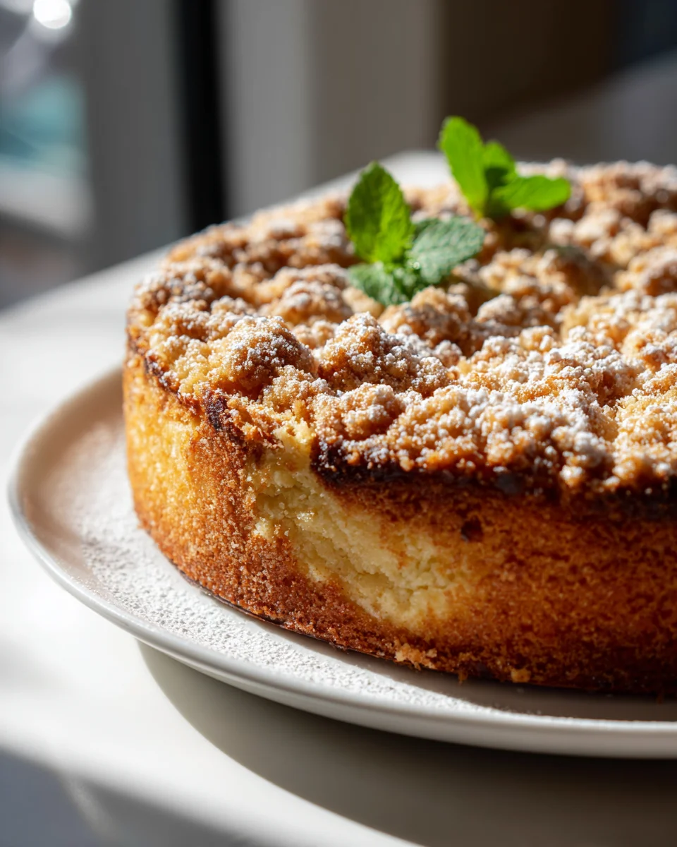 Blaunon-alcoholic beer Streuselkuchen mit cremigem Puddingkern