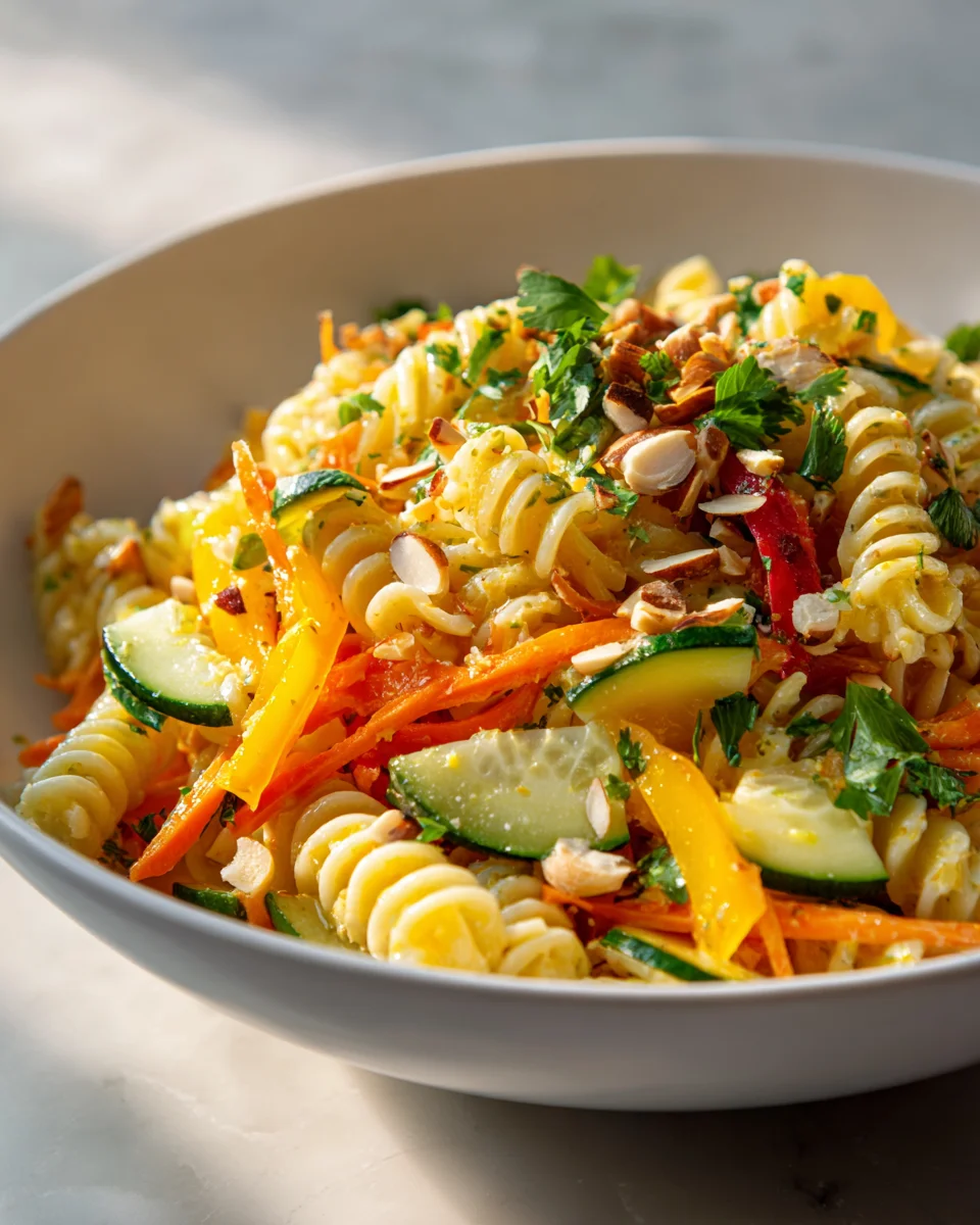 Limetten Crunch Nudelsalat – Frisch, knackig und lecker!