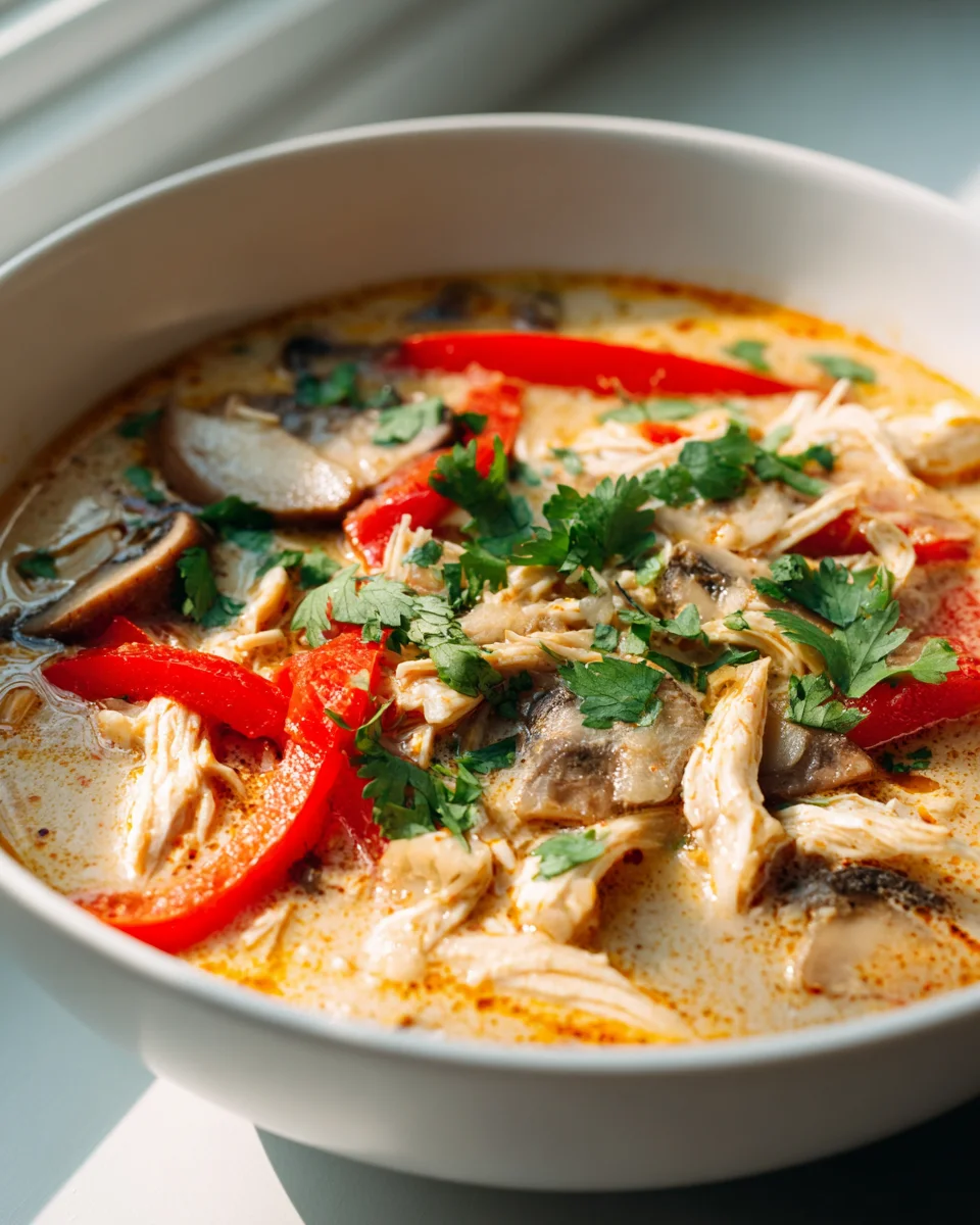 Crockpot Thai Kokos Hähnchensuppe – Dein Wohlfühlgericht!