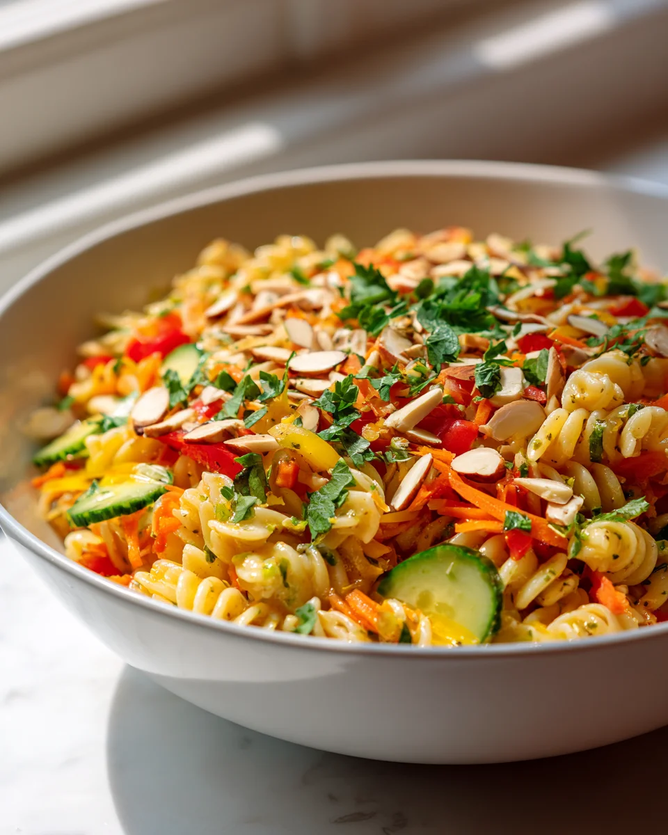 Limetten Crunch Nudelsalat – Frisch, knackig und lecker!