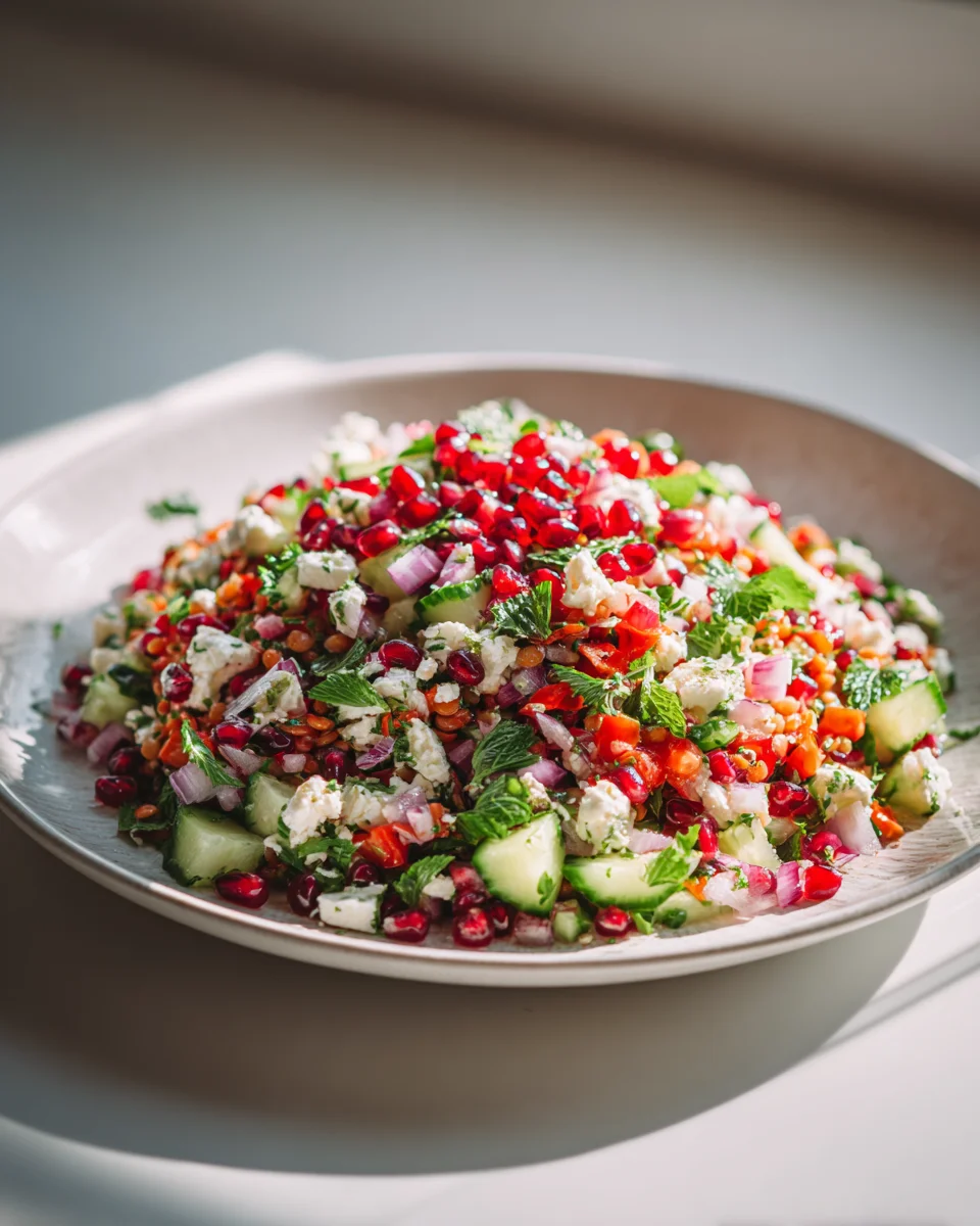 Orientalischer Linsensalat mit Feta – Gesund und lecker!