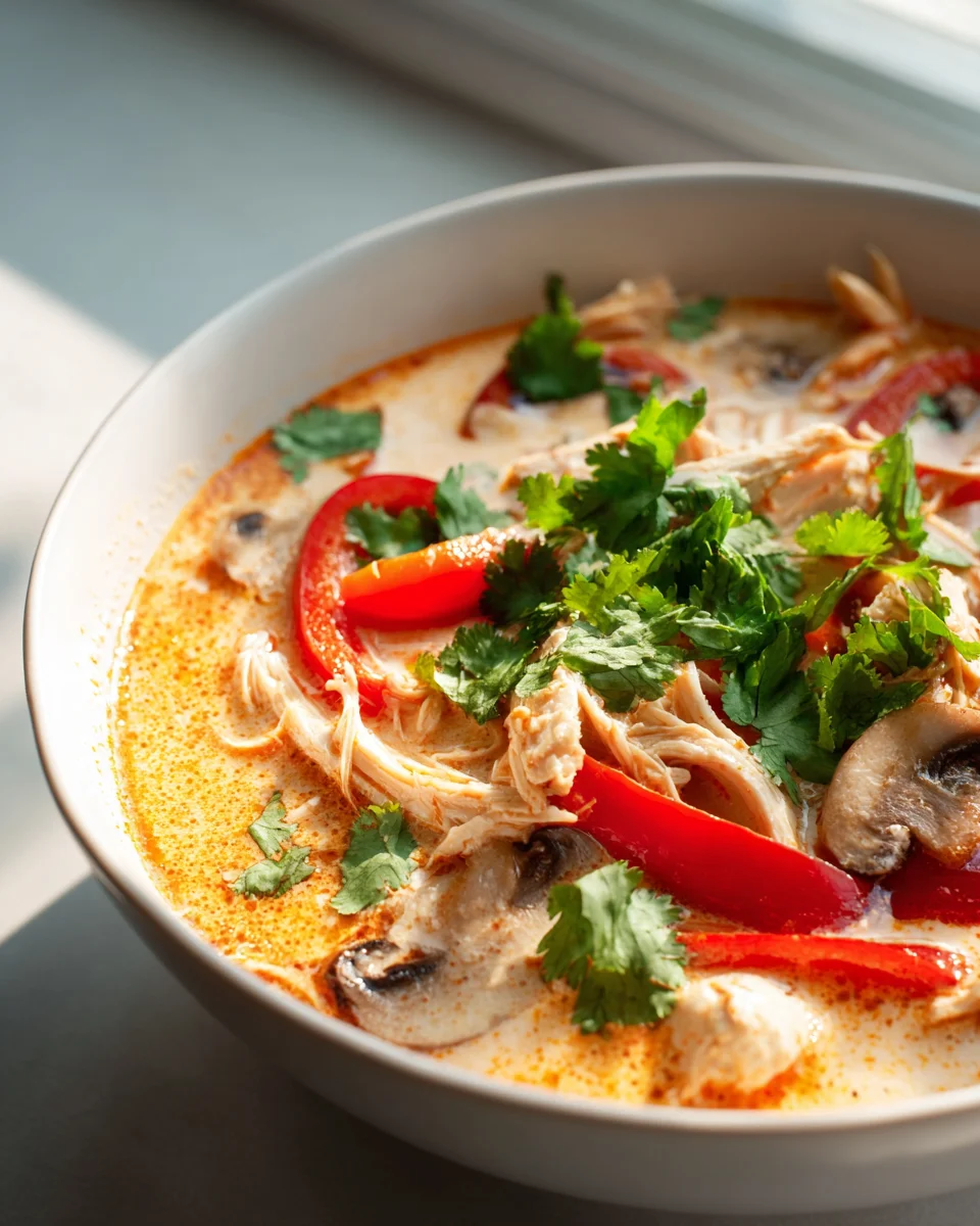 Crockpot Thai Kokos Hähnchensuppe – Dein Wohlfühlgericht!