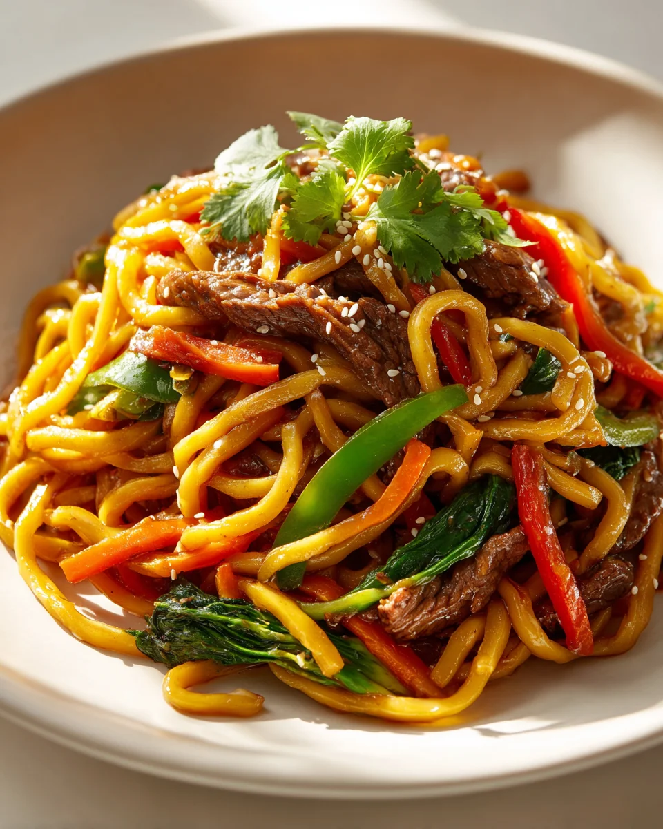 Korean BBQ Nudelpfanne: Schnelles, aromatisches Gericht!