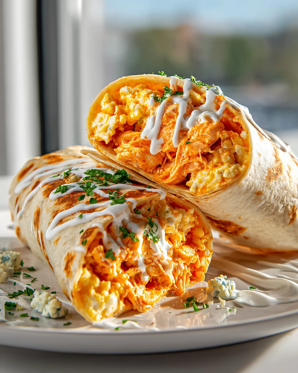 Buffalo Chicken Breakfast Wrap mit Ranch: Dein perfekter Start!