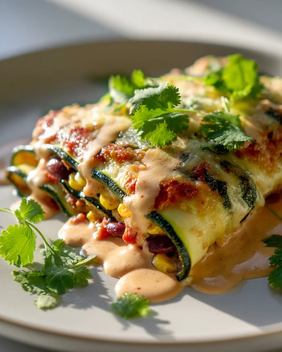 Zucchini Enchiladas Auflauf mit Roten Bohnen - Lecker & Einfach