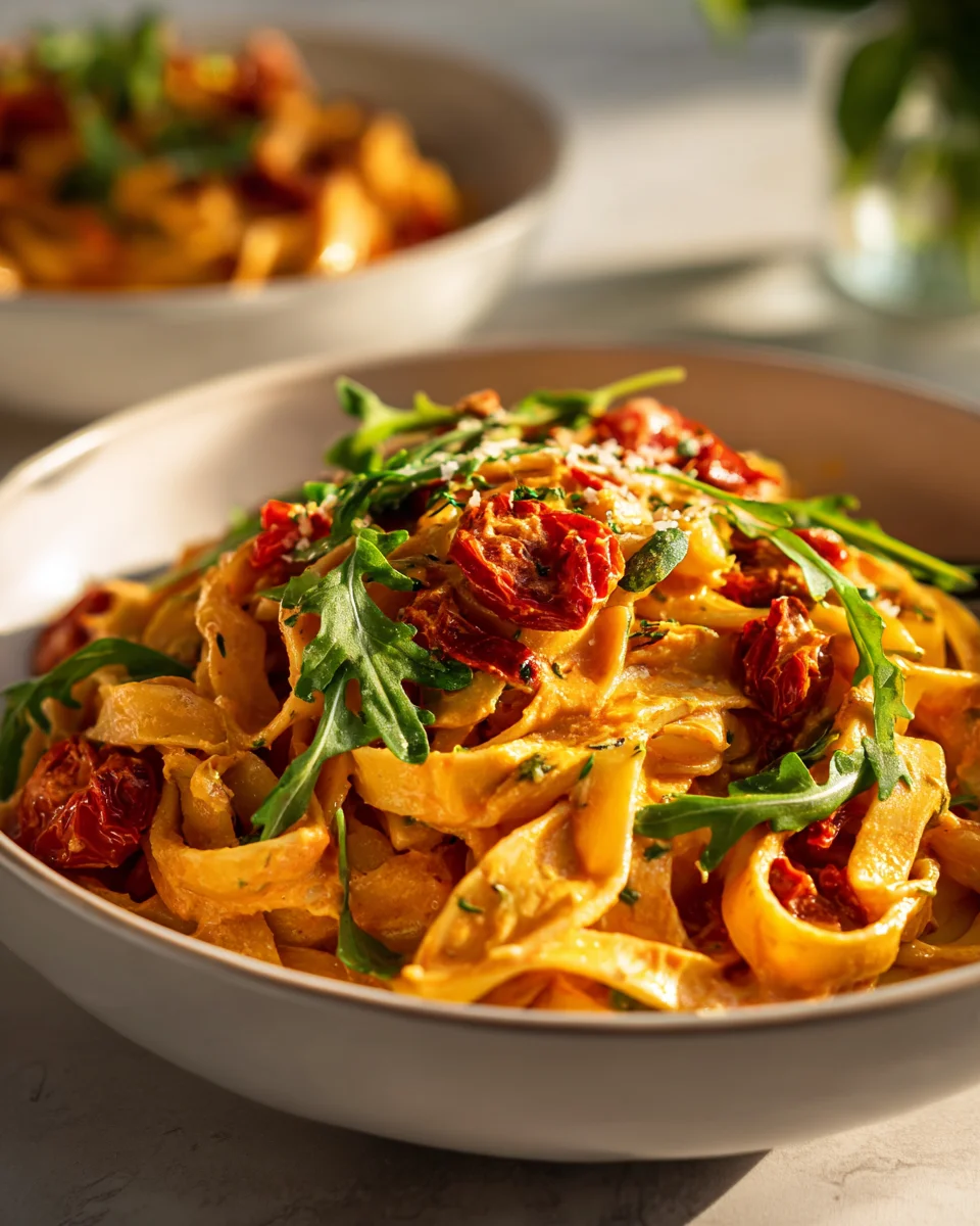 Vegane Cremige Sonnengetrocknete Tomaten Pasta – Blitzrezept