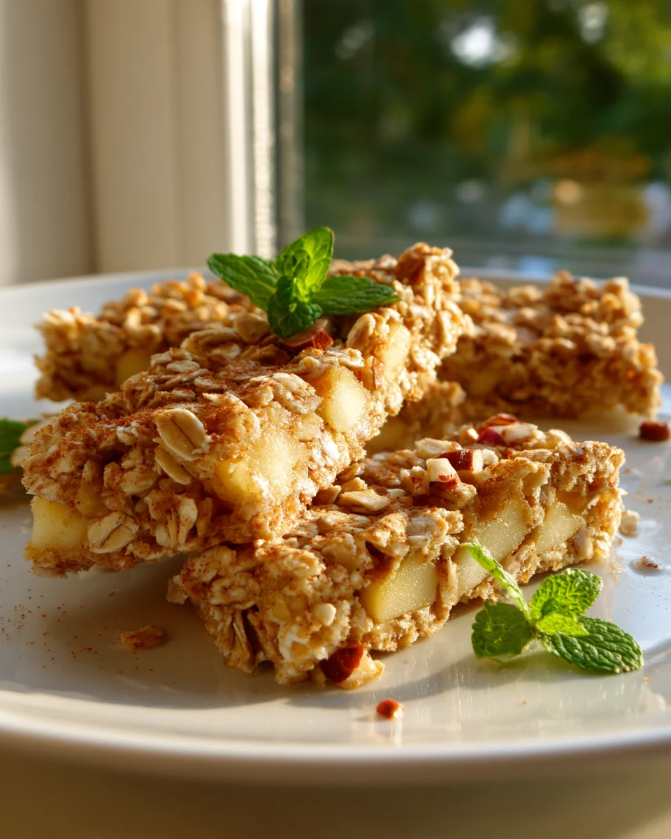 Apfel Zimt Frühstücksriegel: Haferflocken-Genuss gesund!