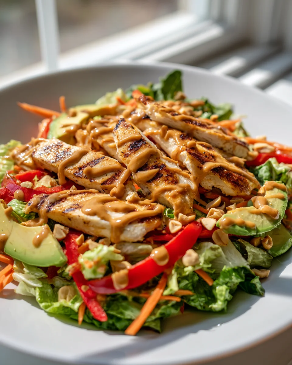 Cremiger Thai Peanut Chicken Salad – Schnell & voller Geschmack