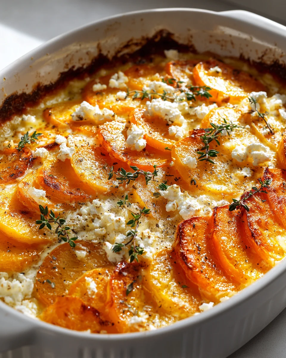 Cremiger Kartoffel-Kürbis-Auflauf mit Feta – Herzhaft genießen!