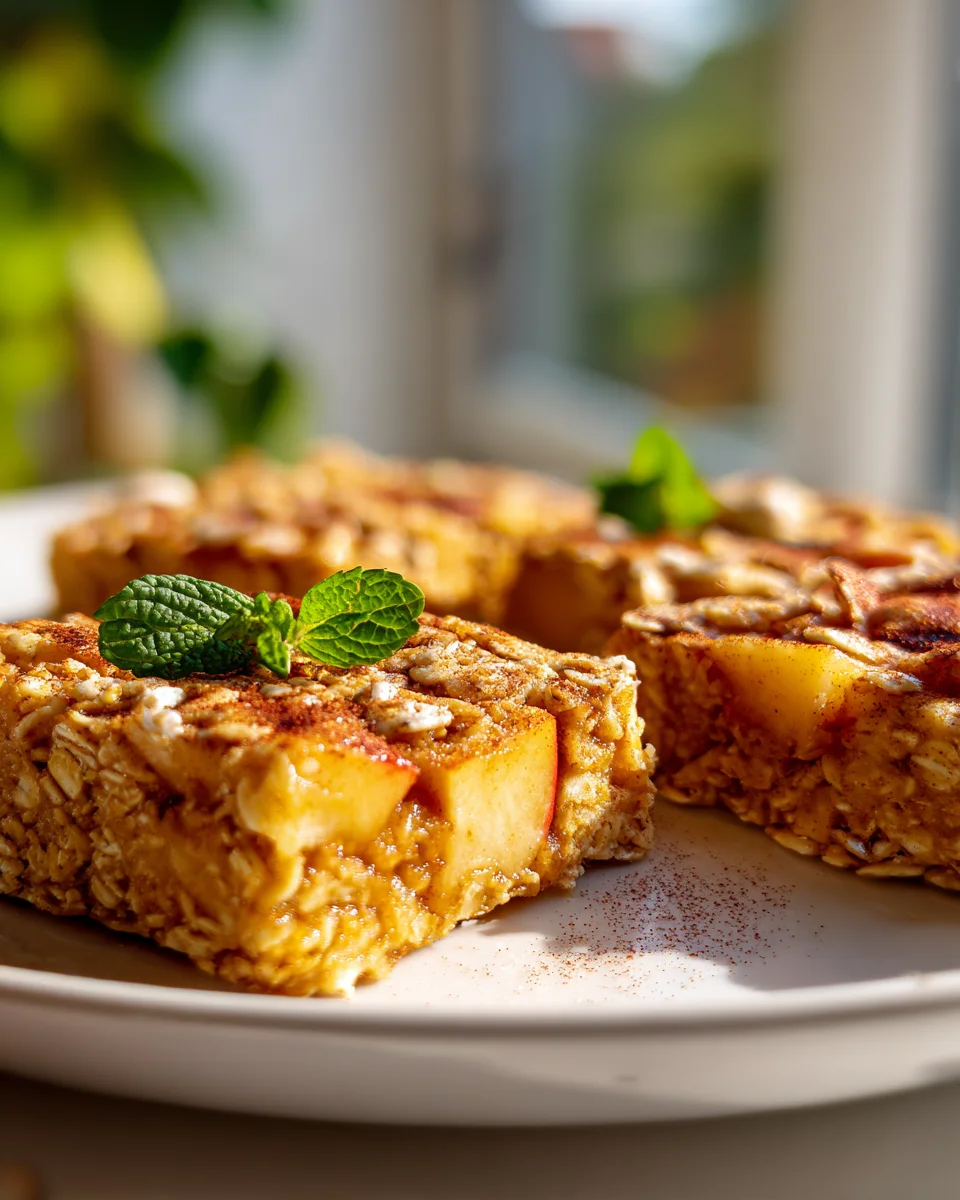 Apfel Zimt Frühstücksriegel: Haferflocken-Genuss gesund!