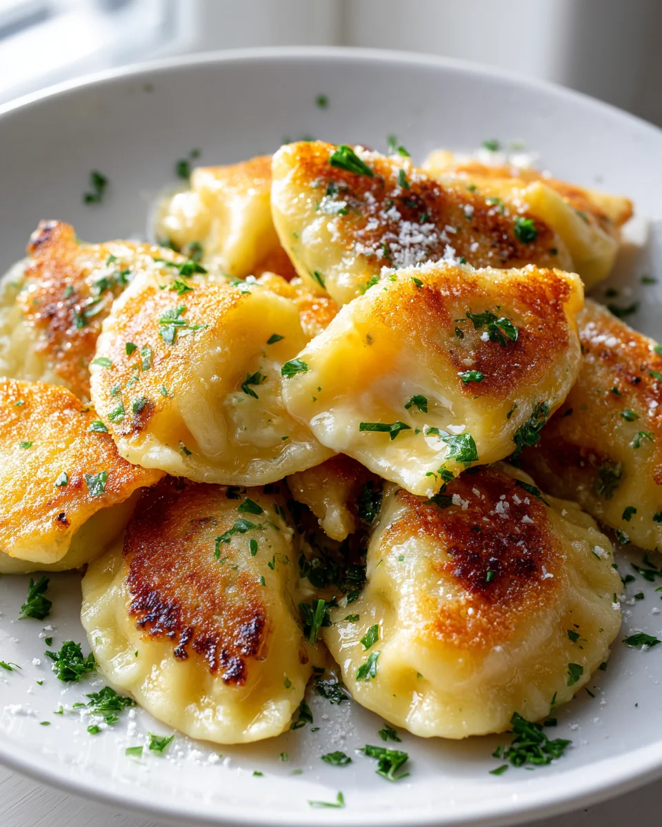Knusprige Pfannen-Kartoffelknödel mit Knoblauchbutter