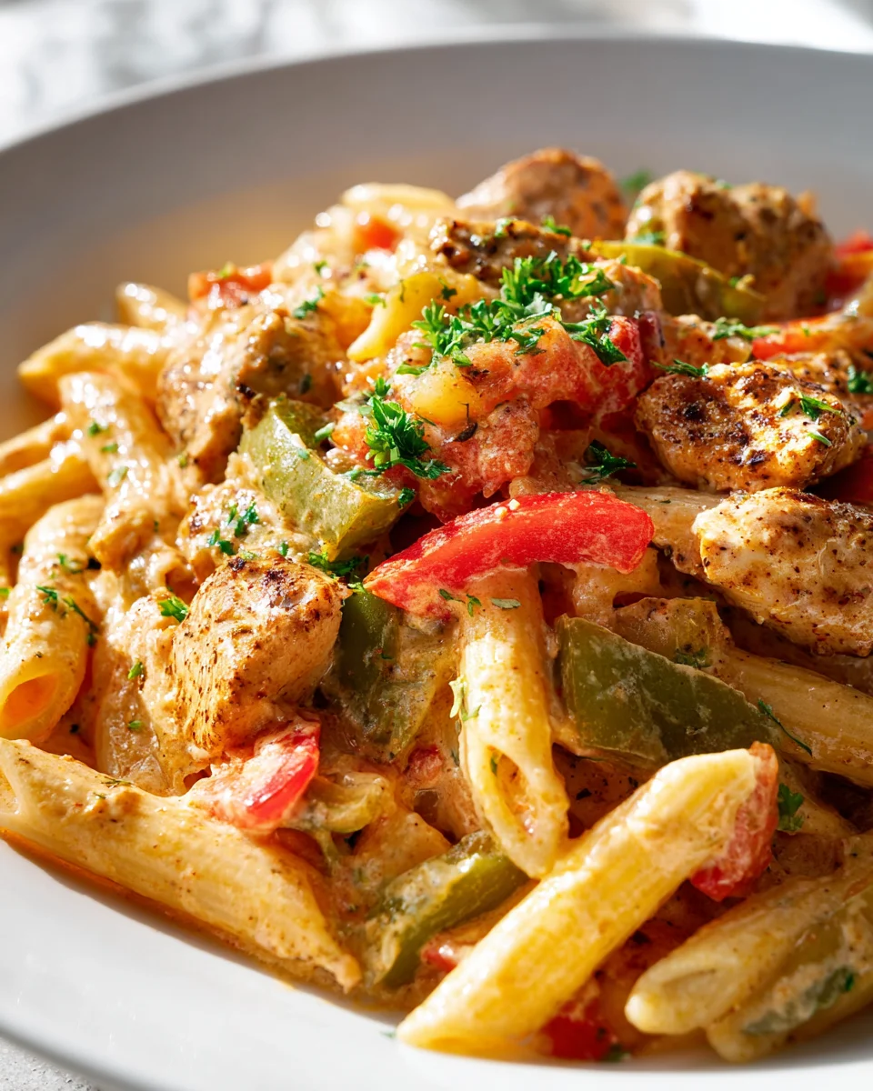 Cremige One Pot Pasta mit Cajun Hähnchen – Blitzrezept