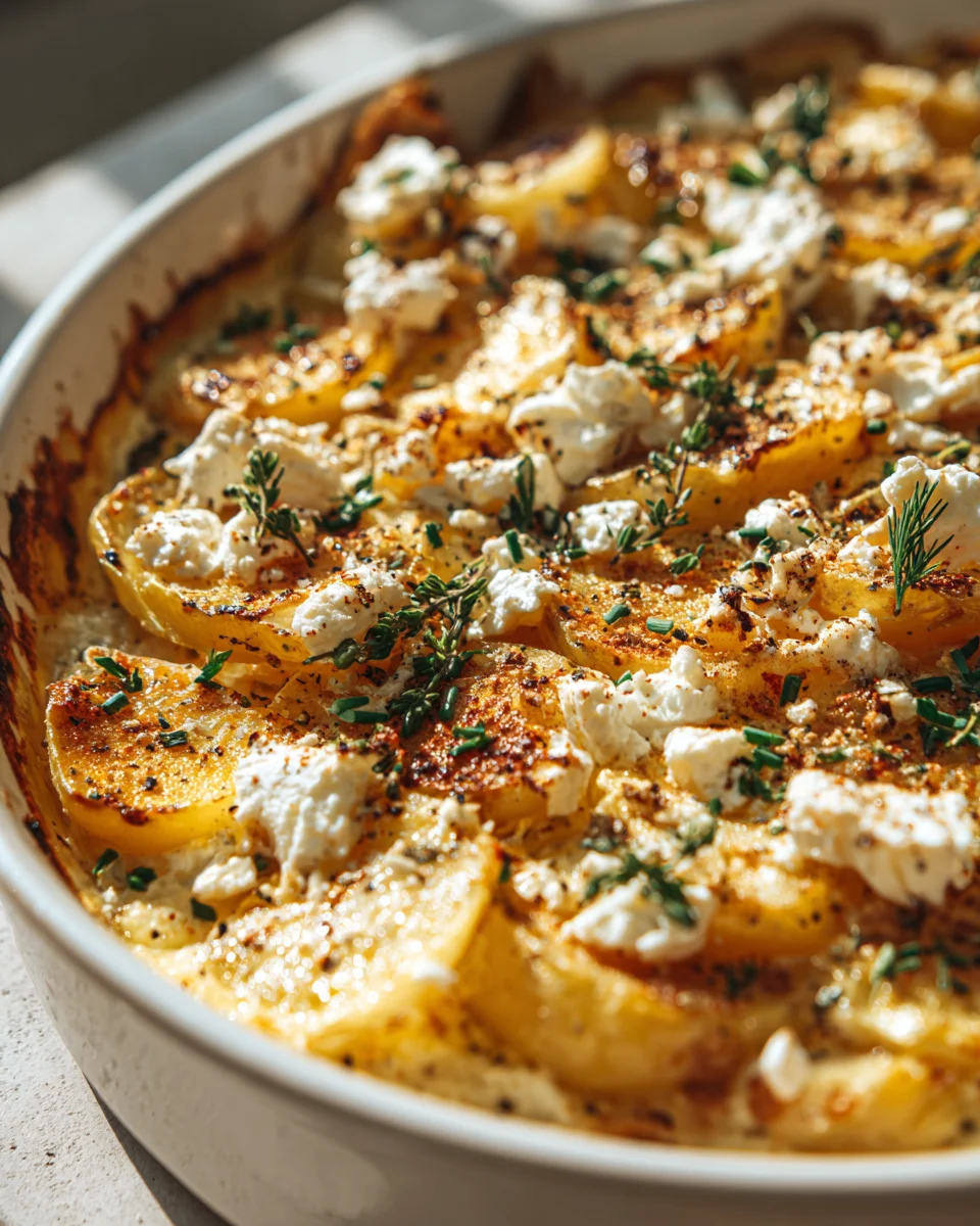 Aromatischer Feta Kartoffel Auflauf mit Kräutern – Einfach lecker!