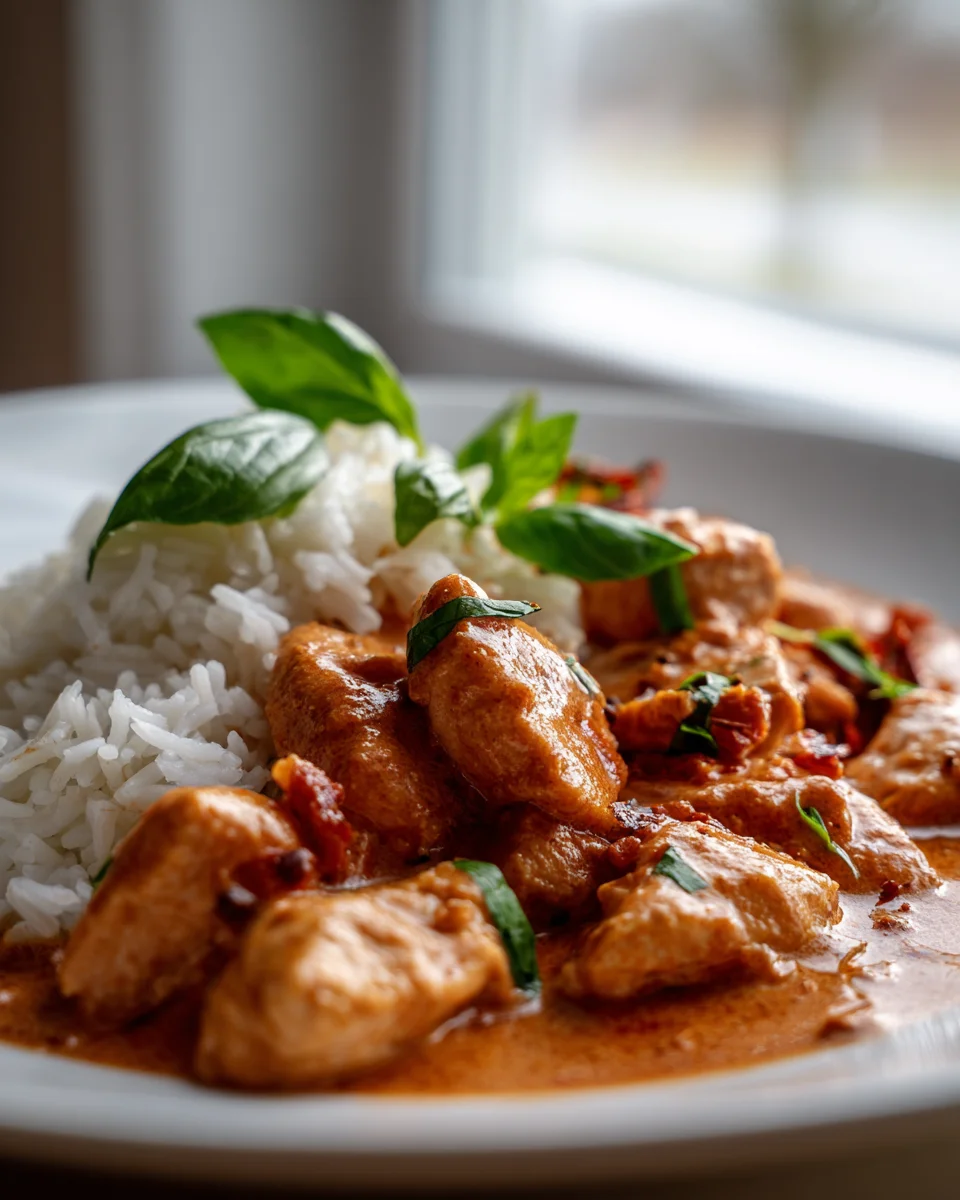 Einfaches Hähnchen mit Reis und Tomatensauce – Schnell & Lecker!