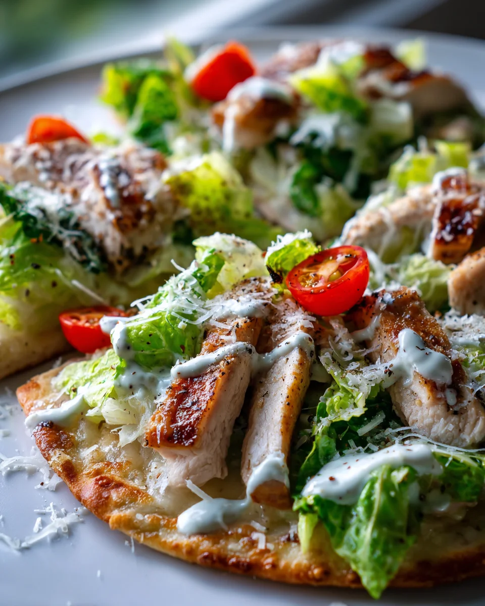 Leckere Hähnchen Caesar Fladenpizza – Schnell & Einfach!