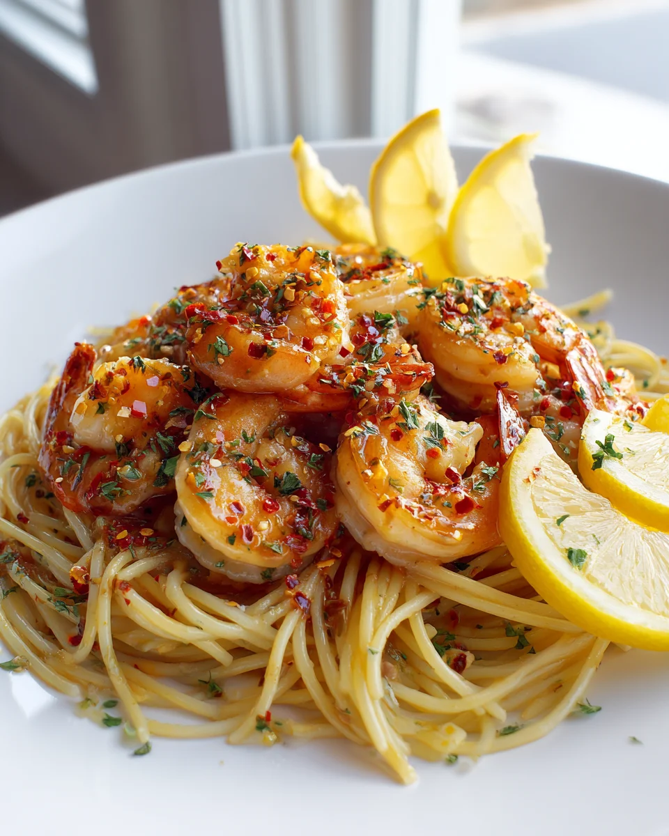 Scharfe Griechische Garnelen-Scampi mit Chili und Kräutern