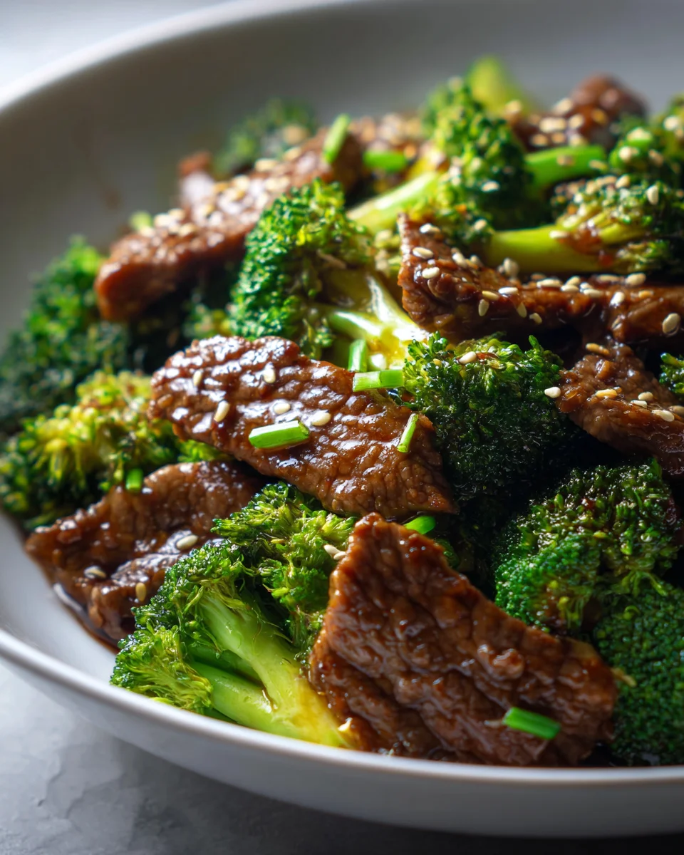 Schnelles Chinese Beef & Broccoli mit Sesam-Sojasauce