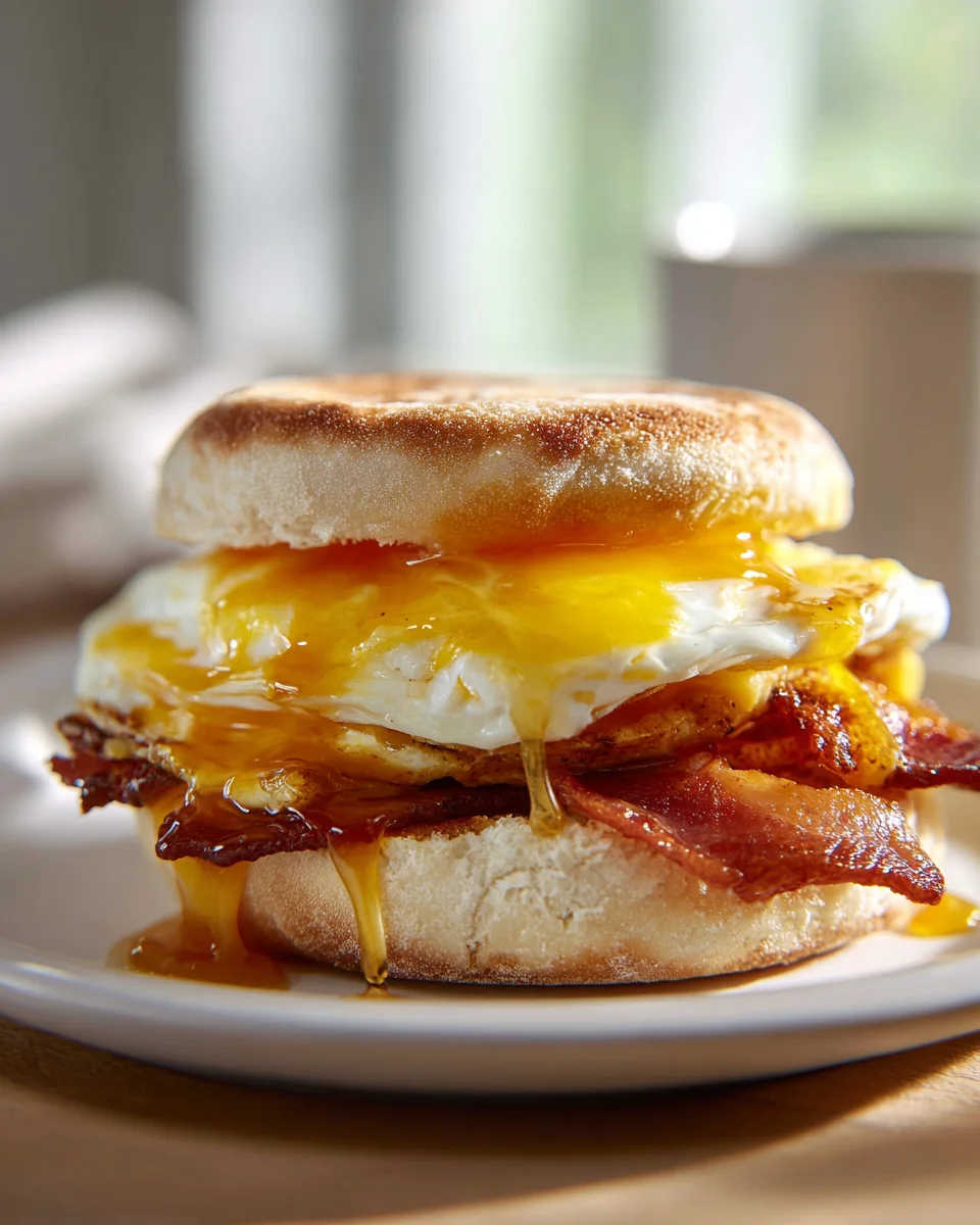 Das unwiderstehliche Ahorn-Schmelz-Frühstücks-Sandwich