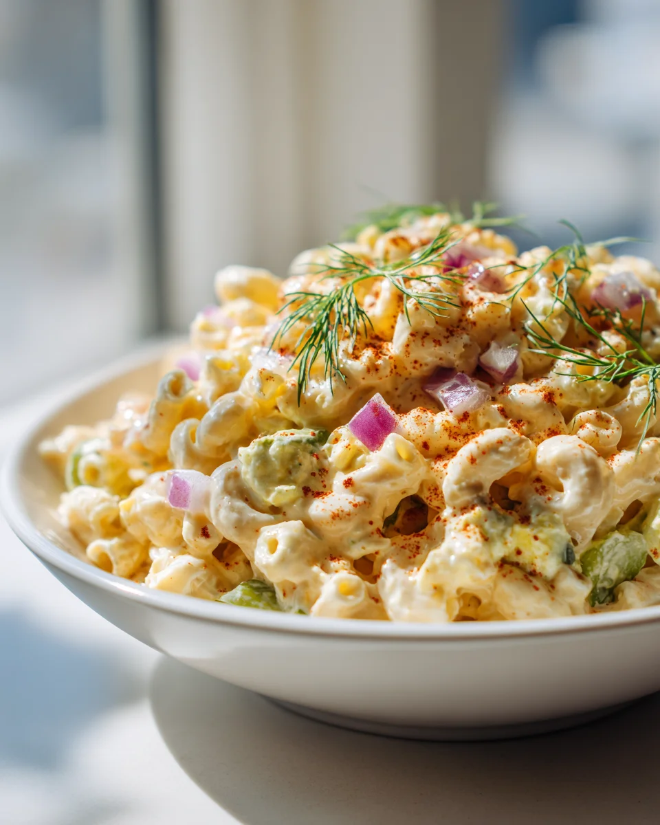 Pikanter Teufels-Eier Makkaronisalat: Cremig & unwiderstehlich!
