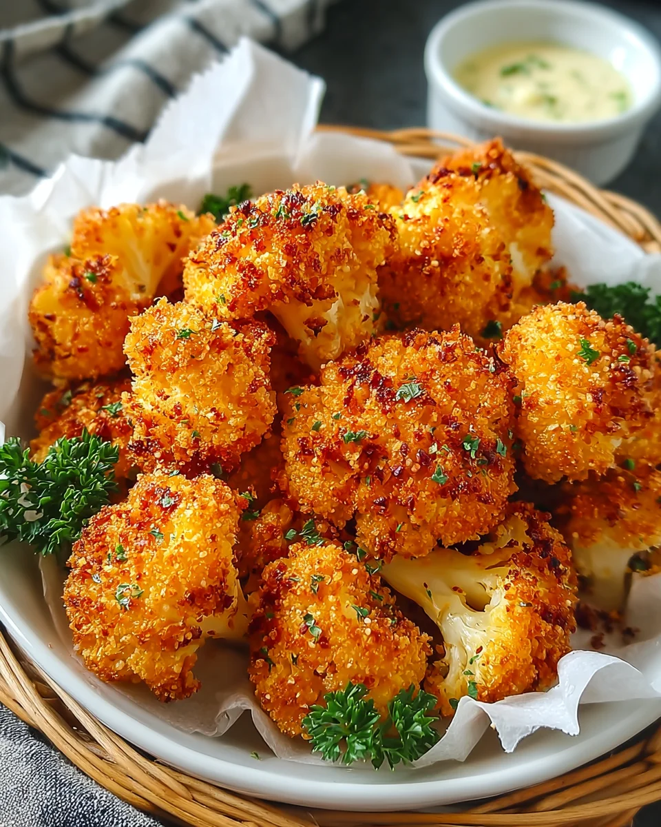 Panierter Blumenkohl aus dem Backofen – Knusprig & Lecker!