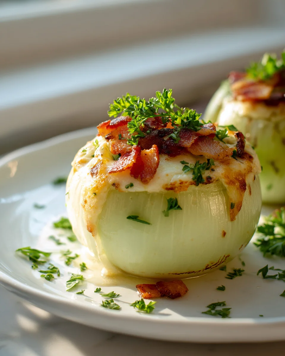 Leckerer Low Carb Gefüllter Kohlrabi: Käse & krosses Rindfleisch