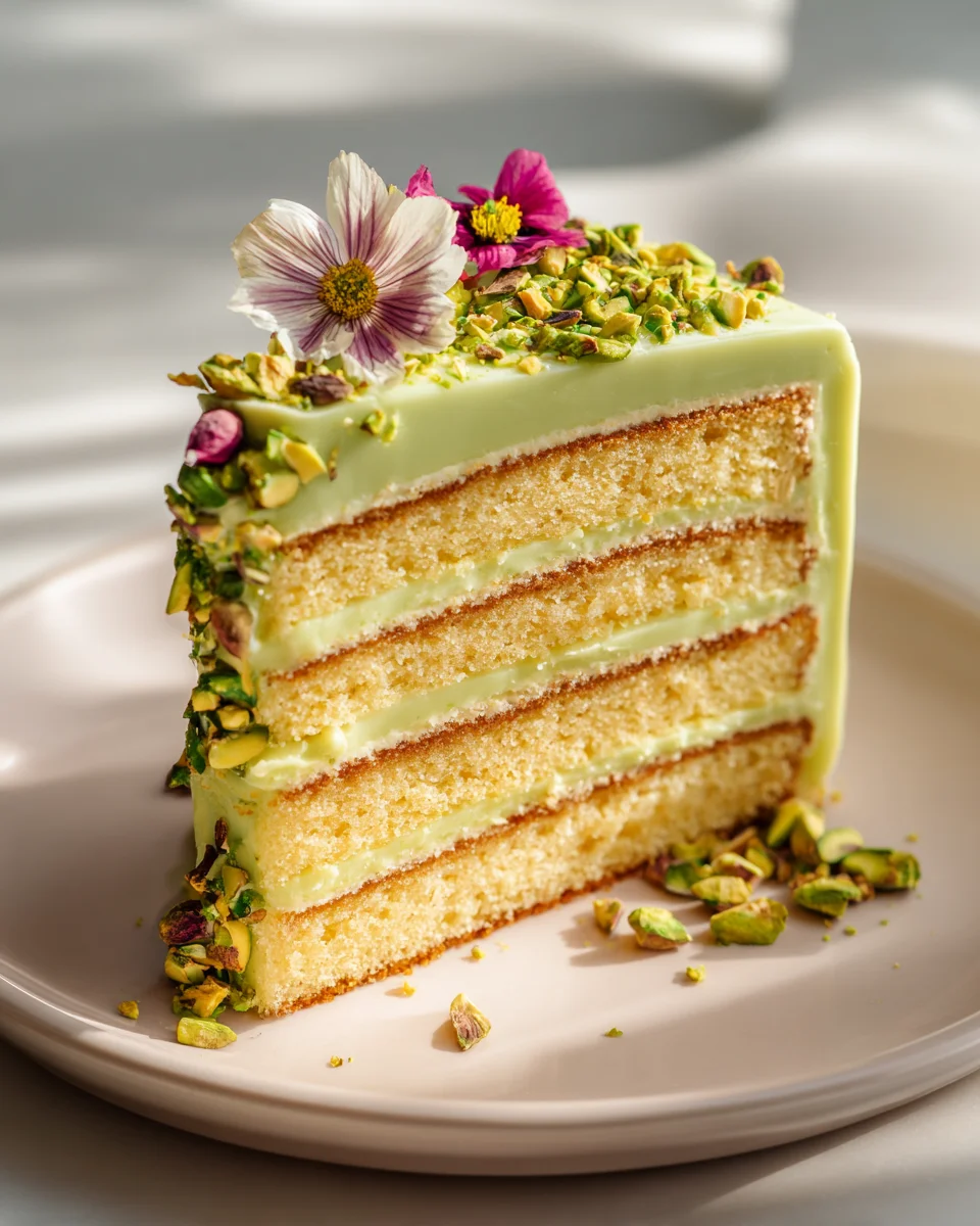 Pistazien Ostertorte mit Erdbeer-Nicht-Alkohol-Füllung