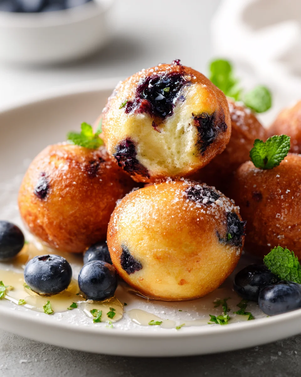 Air Fryer Heidelbeer Hüttenkäse Donut Holes: Gesund & Klein