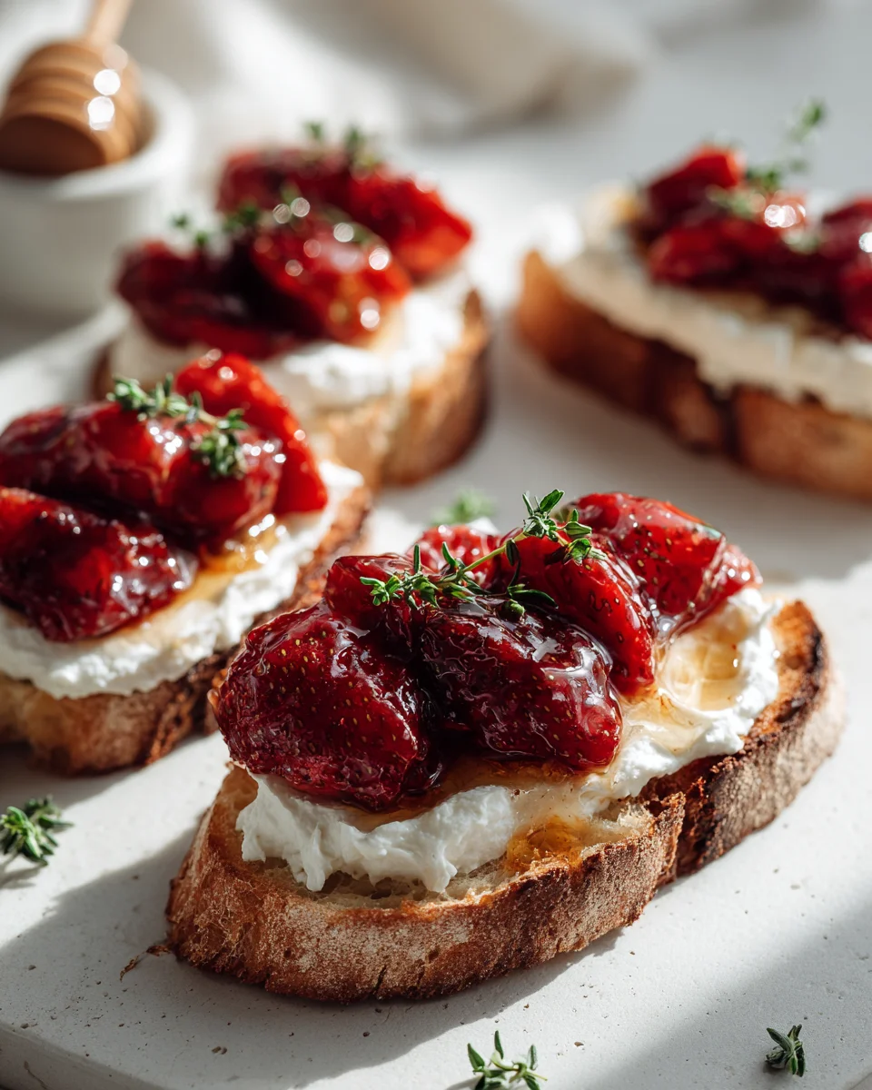 Gerösteter Erdbeer-Ricotta-Toast: Süß & Cremig Genießen!