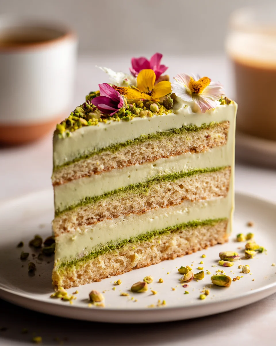 Pistazien Ostertorte mit Erdbeer-Nicht-Alkohol-Füllung