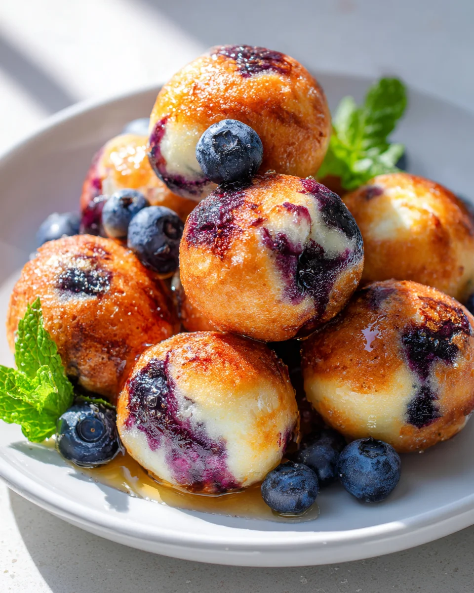 Air Fryer Heidelbeer Hüttenkäse Donut Holes: Gesund & Klein