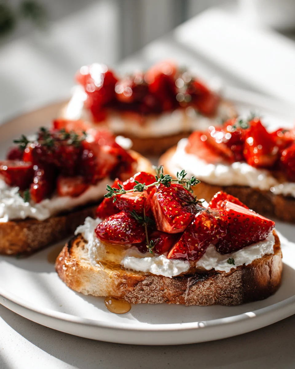 Gerösteter Erdbeer-Ricotta-Toast: Süß & Cremig Genießen!
