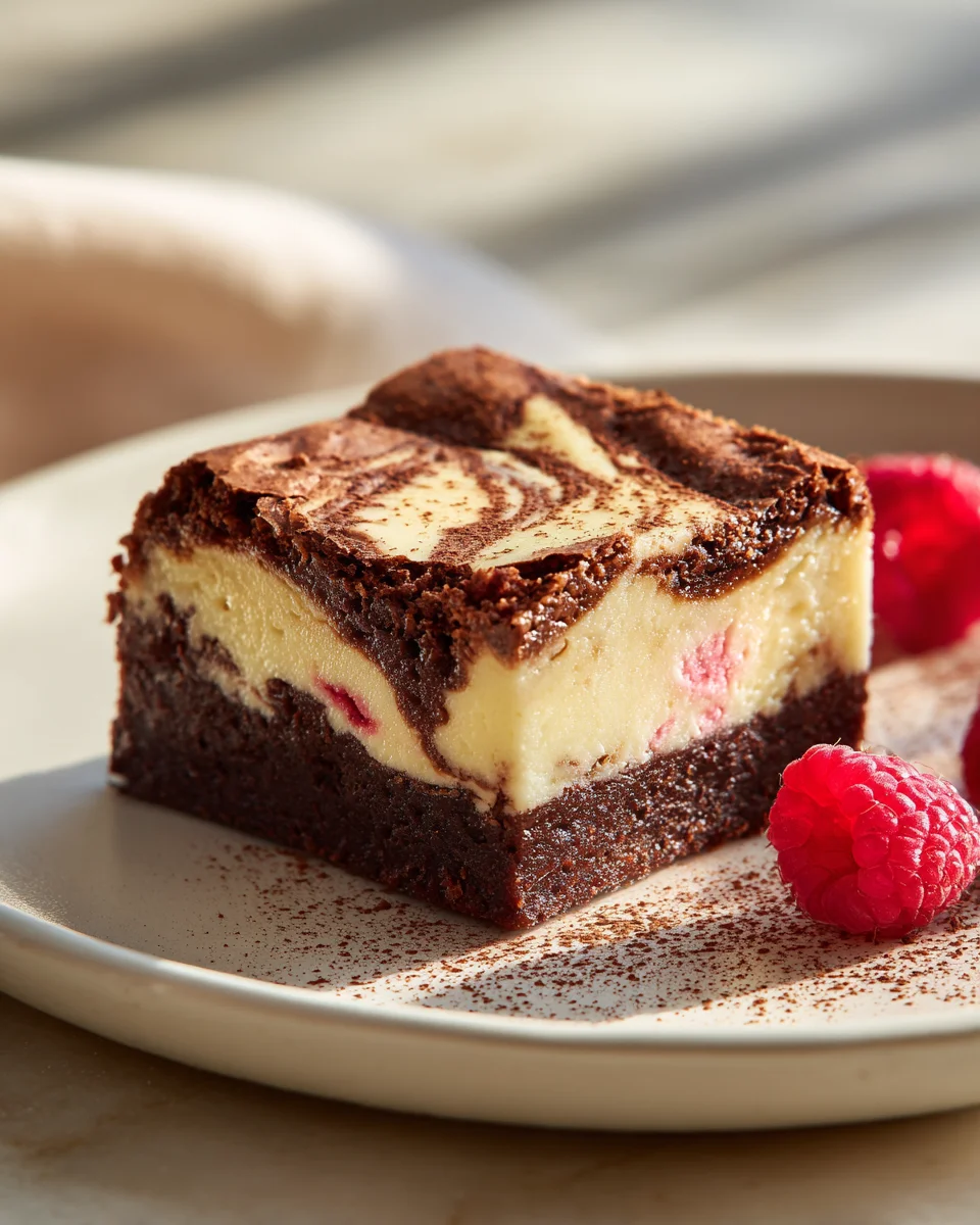 Verführe mit non-alkoholischen Valentinstag Cheesecake Brownies