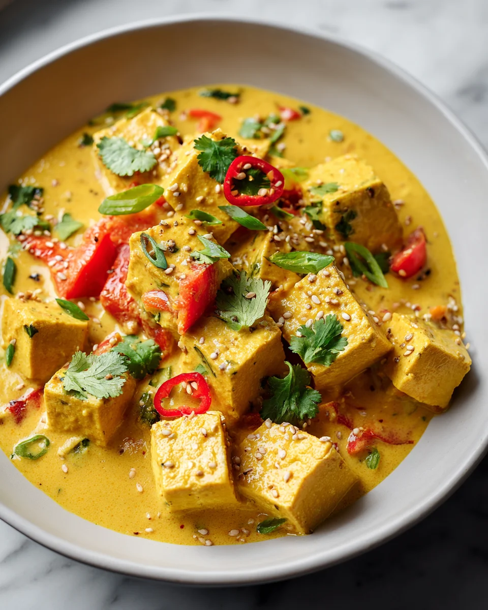 Cremiges Tofu Curry: Dein exotischer Kokosmilch-Genuss