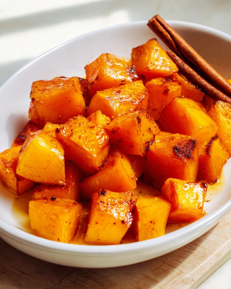 Gerösteter Butternut Kürbis: Einfach lecker als Beilage!