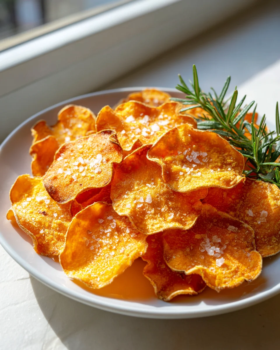 Air Fryer Süßkartoffel Chips mit Meersalz: So knusprig!