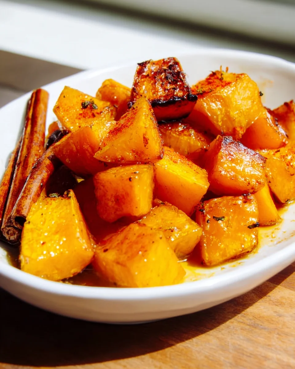 Gerösteter Butternut Kürbis: Einfach lecker als Beilage!