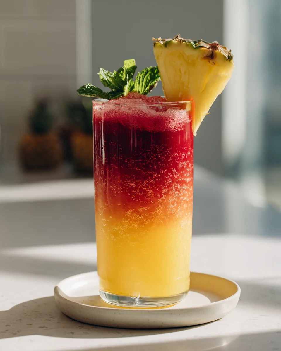 Hibiskustee-Ananas-Smoothie: Fruchtig, kühlend & lecker