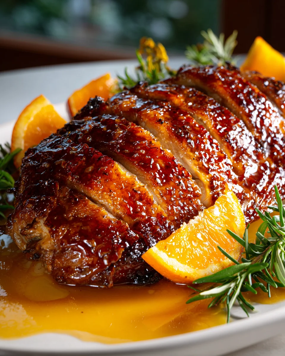 Perfekte Weihnachtsente mit Orangen-Glasur – Festtagsbraten