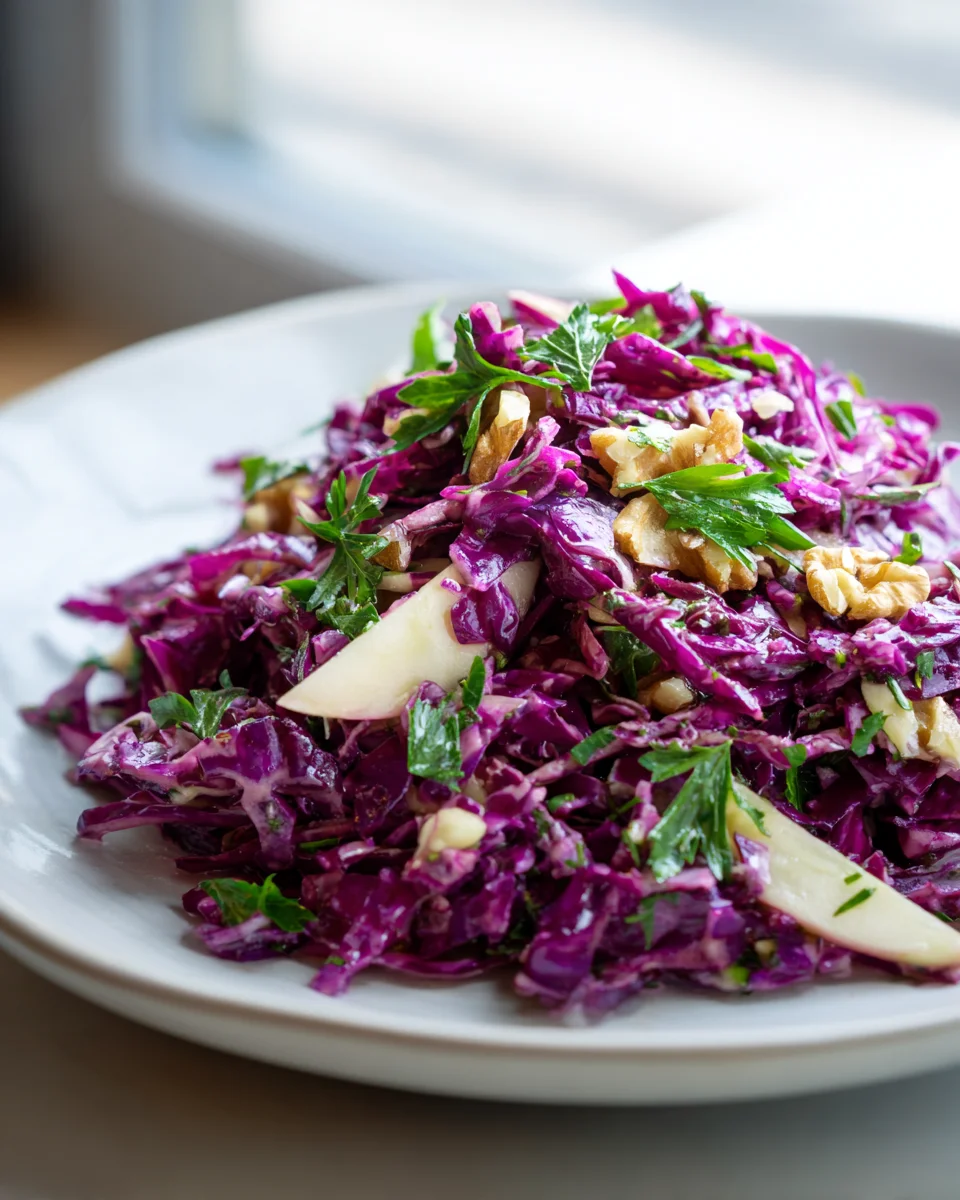 Rotkohl Slaw: Apfel, Walnüsse – Frisch, Knackig & Superlecker!