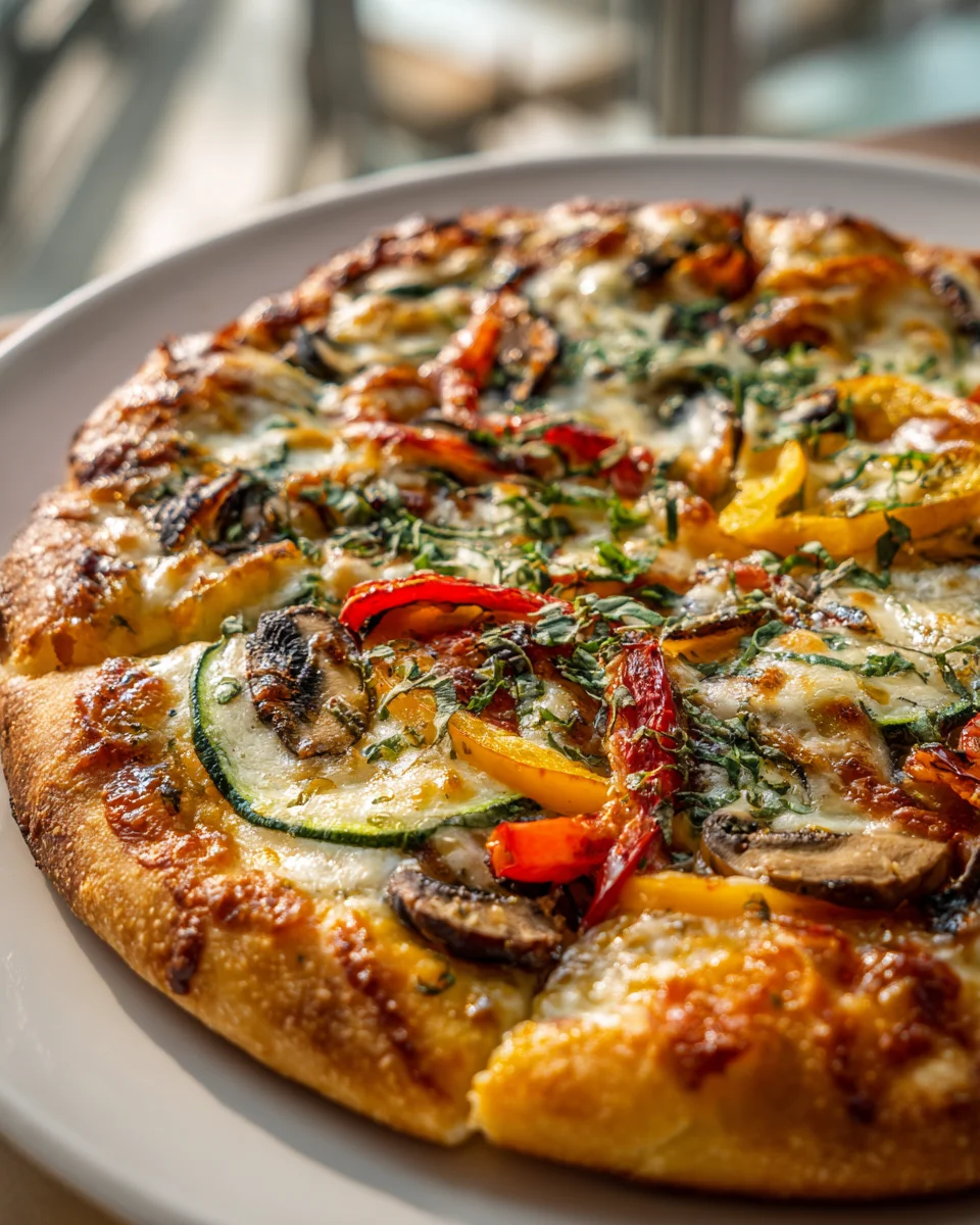 Vegetarische Pizza mit Zucchini, Paprika & Pilzen – Superlecker!