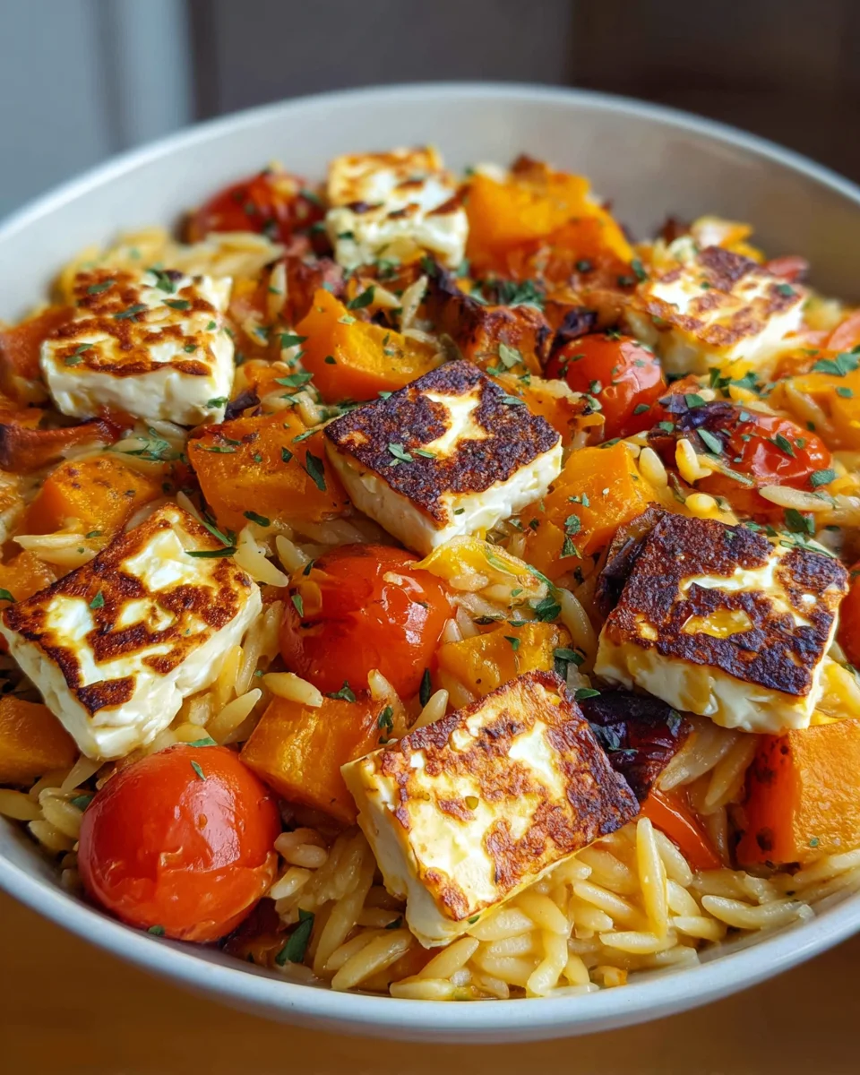 Cremiger Halloumi Orzo Auflauf: Herbstgenuss pur!