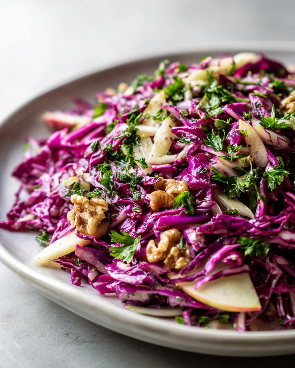 Rotkohl Slaw: Apfel, Walnüsse – Frisch, Knackig & Superlecker!
