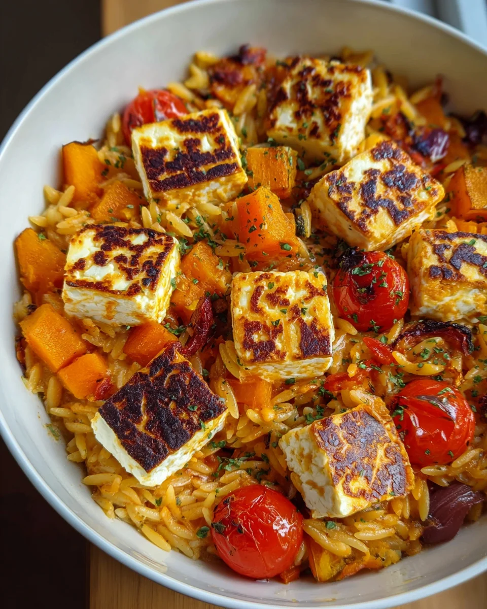 Cremiger Halloumi Orzo Auflauf: Herbstgenuss pur!