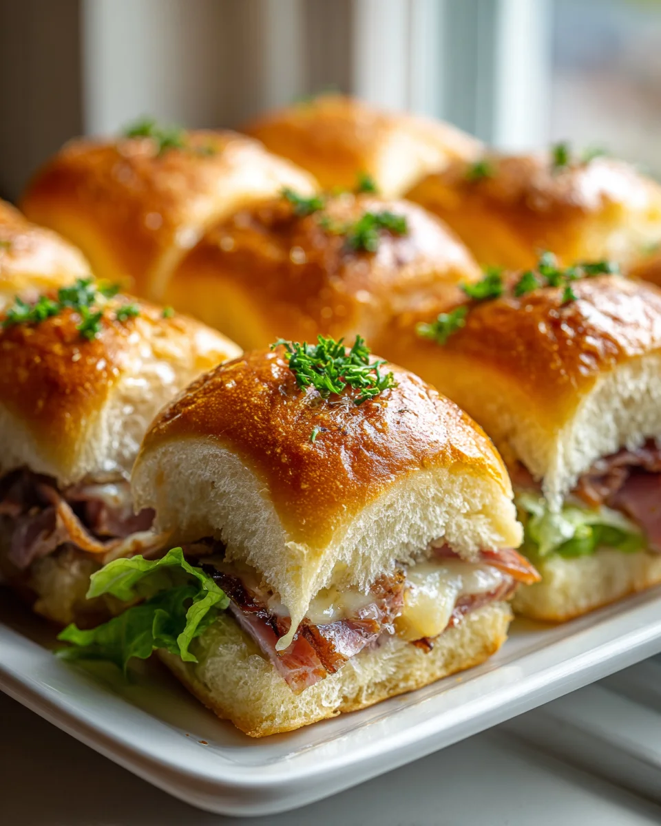 Beef Ham & Käse Hawaiian Sliders: Der perfekte Partysnack!