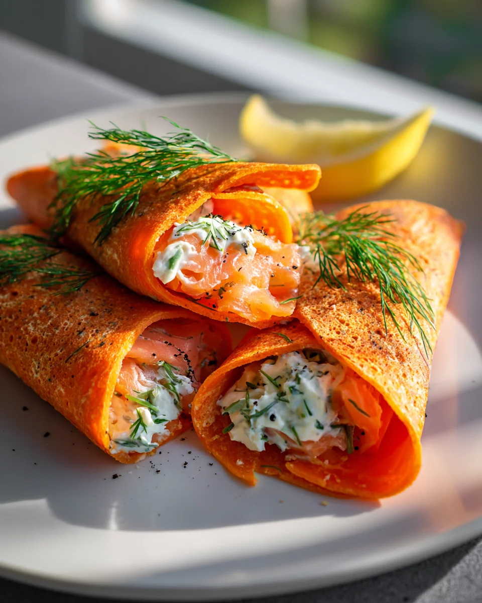 Karotten-Lachs Wraps mit Frischkäse: Gesund & Schnell!