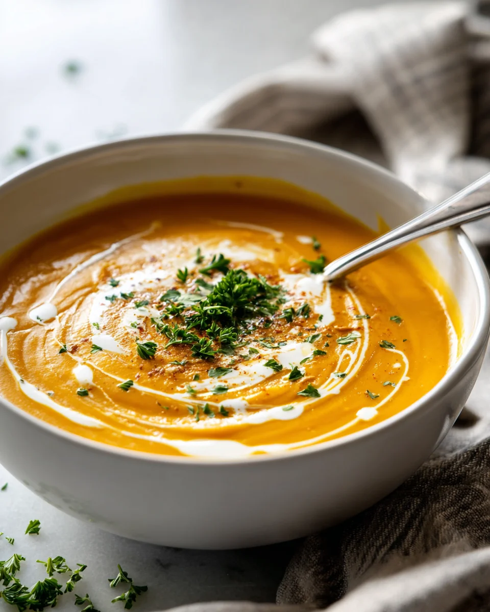 Cremige Kürbissuppe mit Sahne und Muskat – Herzhaft genießen!