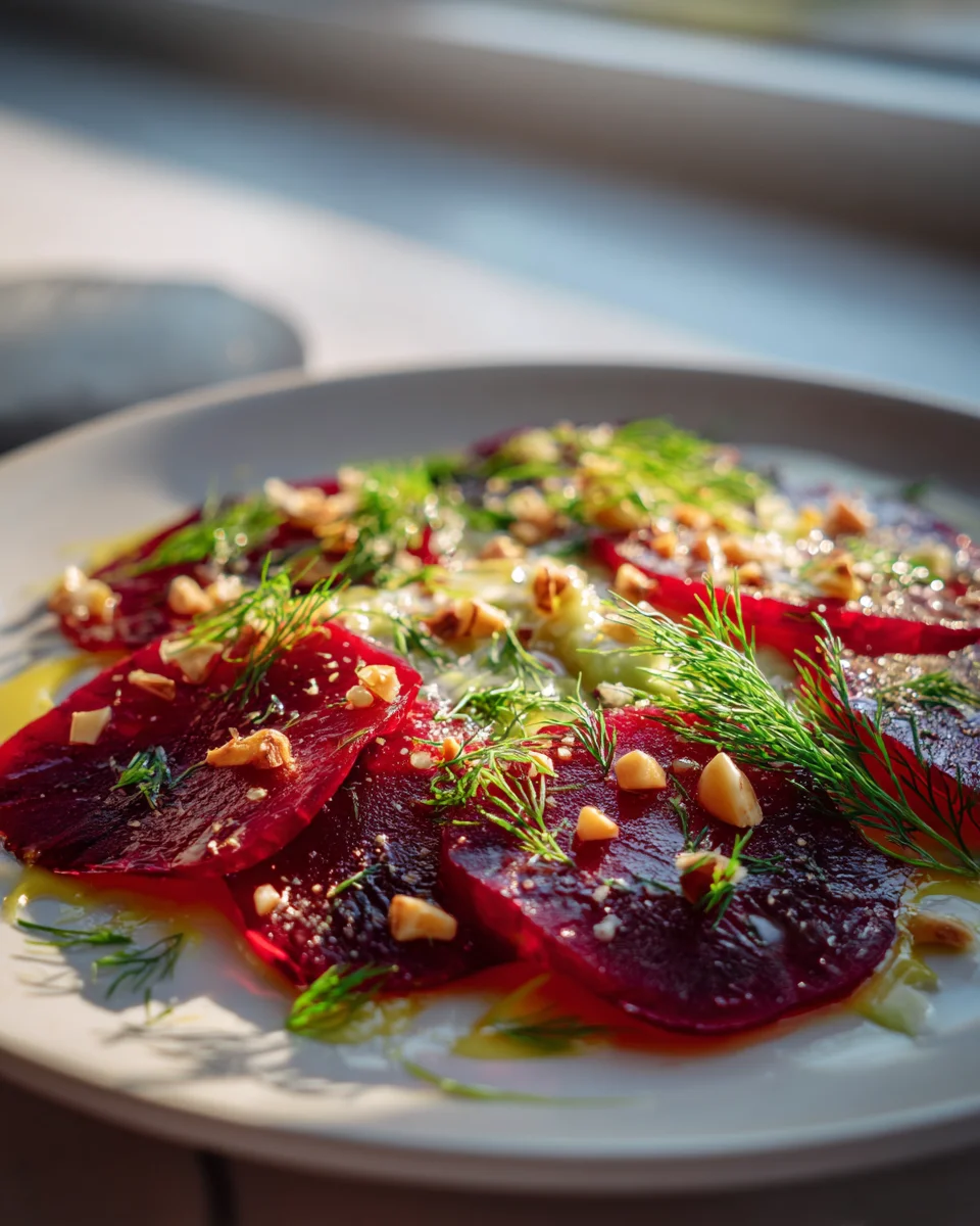 Rote Bete Carpaccio mit Avocado Creme – Leicht & Lecker
