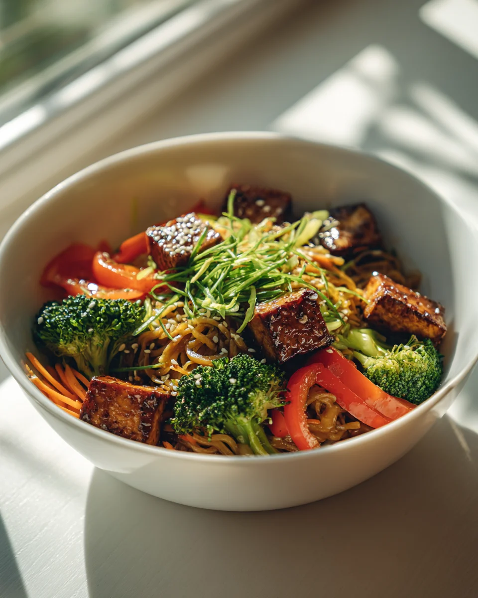 Gesund & Lecker: Veganer Teriyaki Noodle Bowl – Dein Lieblingsgericht!