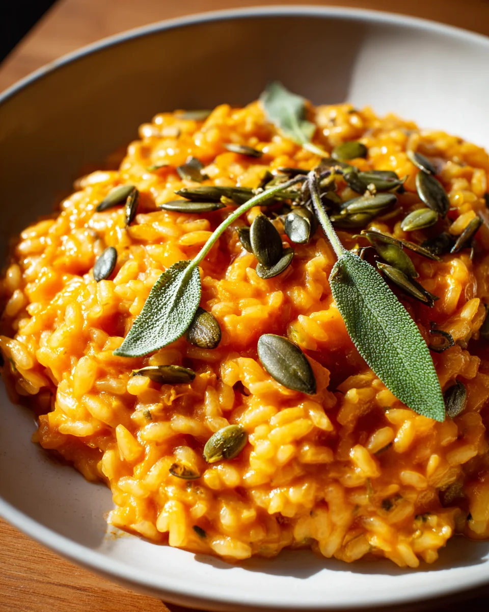 Kürbisrisotto mit Kürbiskernen & Salbei – Herbstlich genießen!